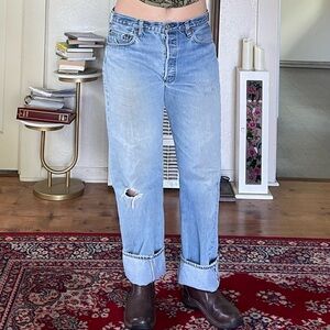 1970’s levi 501 selvedge hem
